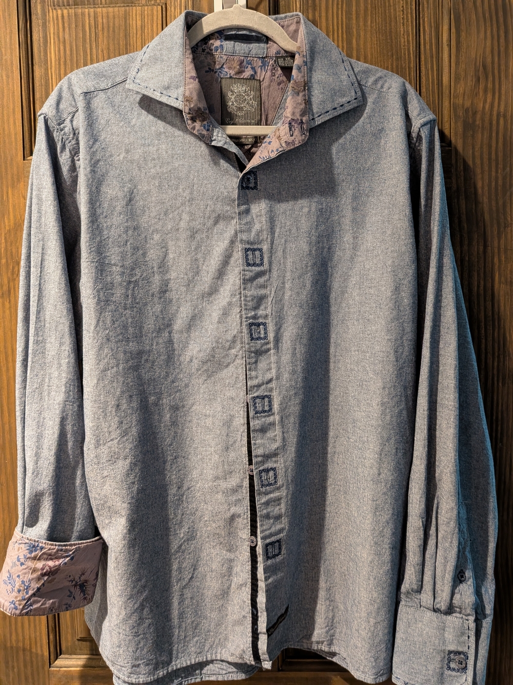 Women's Long Sleeve Button-Up Shirt in Light Blue